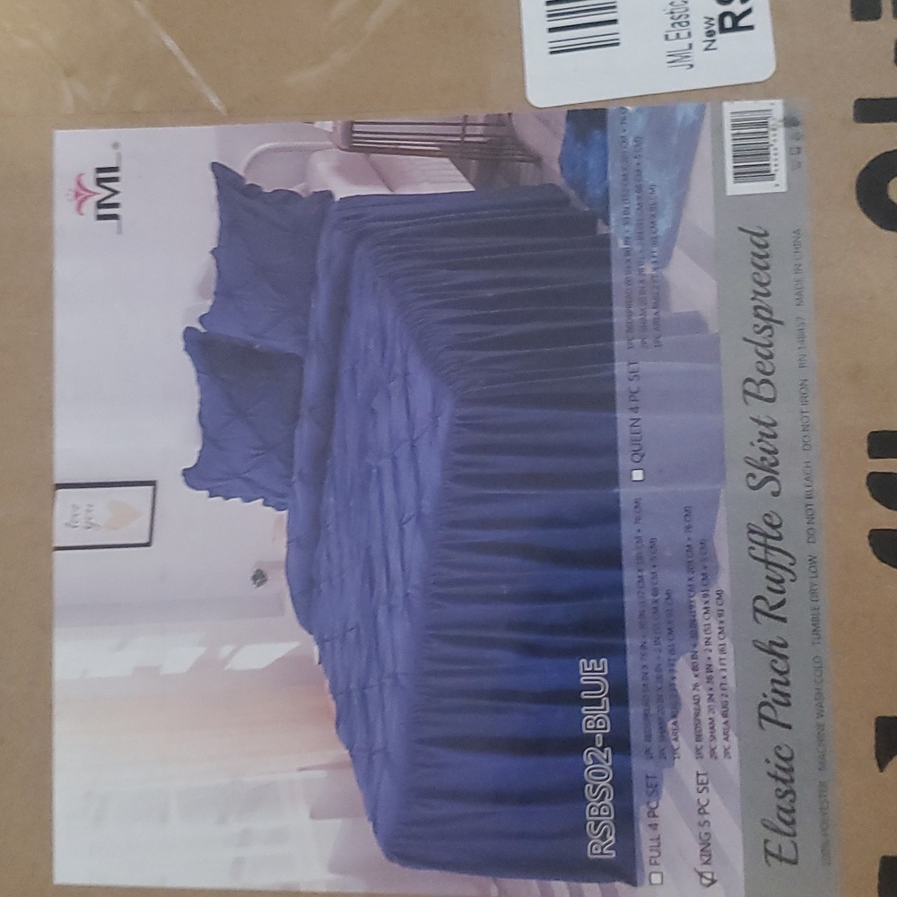 COPY - Blue Ruffle Comforter Bedding - Picture 2 of 9